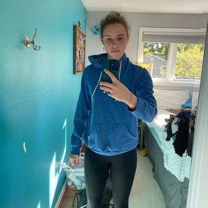 True Classic Medium Blue Hoodie, Soft, Great Condition